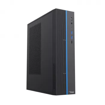 Carcasă PC SFF Akyga AK-302-01BL, Micro ATX / Mini ITX, USB-C + 2x USB 3.0 + USB 2.0, fără sursă, neagră