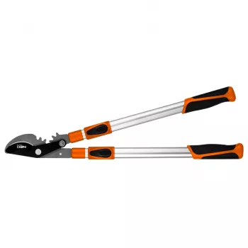 Foarfecă de grădină by-pass NEO TOOLS 665 mm, capacitate de tăiere până la 42 mm, angrenaj, mânere telescopice