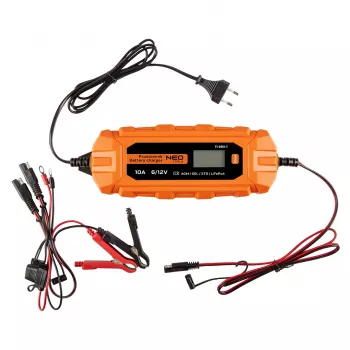 NEO TOOLS Automatic Charger 10A/160W, 3-200Ah, for Lead-Acid / AGM / GEL Batteries