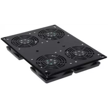 Panou ventilator DELTA OPTICAL A19-4W 19 inch 1U pentru rack, 4x120mm, 230V AC, negru
