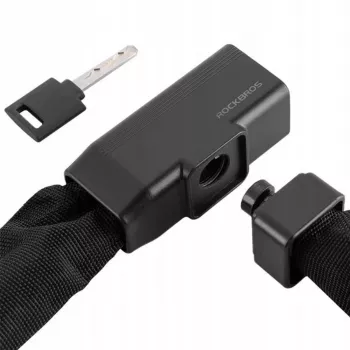 Antifurt cu cablu cu cheie ROCKBROS 0,97 m negru