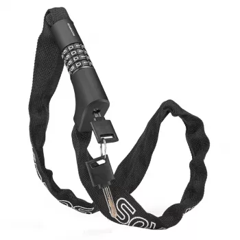 Antifurt cu cablu ROCKBROS 3230002001 cu cheie și combinație numerică, negru