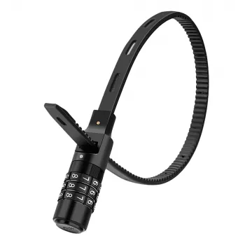 Antifurt cu cablu cu combinație ROCKBROS 0,5 m negru 3240001001