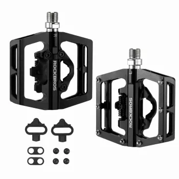 Pedale plate ROCKBROS PD15-BK din aliaj de aluminiu - negru