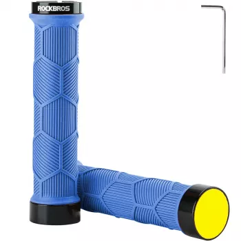 Mânere de bicicletă ROCKBROS 40720007003 cu benzi reflectorizante - albastru