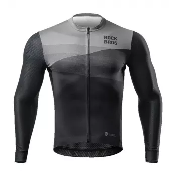 Tricou de ciclism ROCKBROS cu mânecă lungă primăvară/vară L, negru