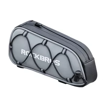 Geantă de cadru pentru bicicletă Rockbros 0,9 L argintiu