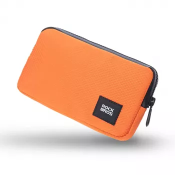 Geantă de tub superior pentru bicicletă ROCKBROS, 0,15 L, portocalie, impermeabilă, pentru telefon și portofel
