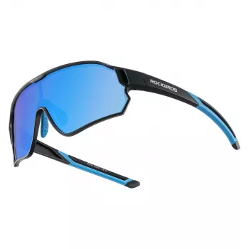 Ochelari de ciclism polarizați ROCKBROS pentru copii 8-14 ani - negru-albastru