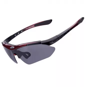 Ochelari de ciclism polarizați ROCKBROS 10001 - negru/roșu