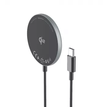 Încărcător wireless magnetic Qi2 Wozinsky 15W negru