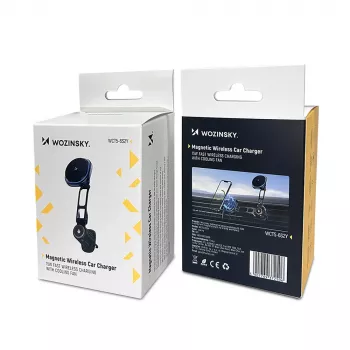 Wozinsky WCT5-6S2Y Car Mount with Qi/MagSafe 15W Wireless Charger and Fan for Air Vent - Black