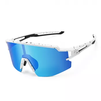 Ochelari de ciclism polarizați pentru copii ROCKBROS protecție UV400, lentile alb-albastru