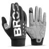 Mănuși de ciclism de iarnă ROCKBROS cu degete lungi, fleece termic, XL, negru/gri