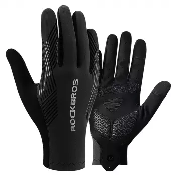 Mănuși de ciclism ROCKBROS cu degete lungi, primăvară/vară/toamnă, mărimea XL, negre