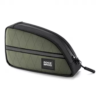 Geantă de cadru triunghiulară ROCKBROS 0,8L verde