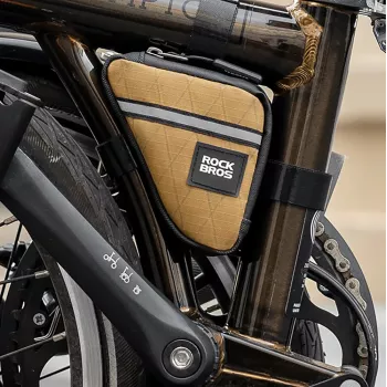 Geantă de cadru triunghiulară pentru bicicletă ROCKBROS 0,25 L - maro