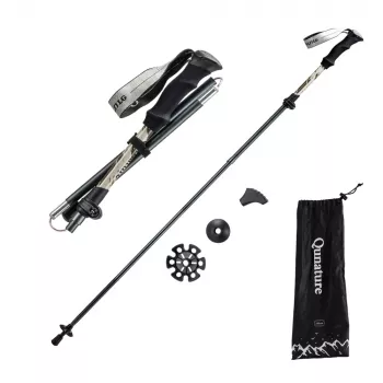 Băț Nordic Walking Qunature din aluminiu 110-130 cm 1 bucată - maro
