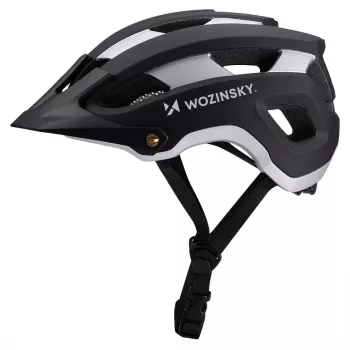 Wozinsky MTB Helmet with Detachable Visor Lightweight 57-62 cm Black-Silver