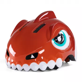 Wozinsky Children's Bicycle Helmet Dinosaur Motif 52-56 cm Red