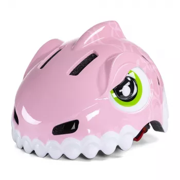 WOZINSKY Children's Bicycle Helmet Dinosaur Motif 52-56 cm Pink