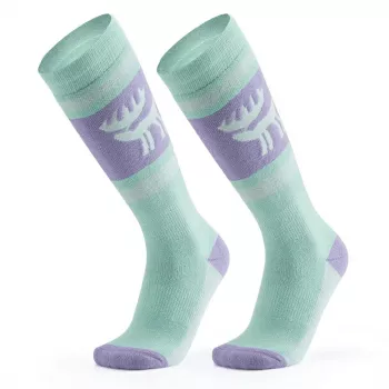 Șosete de schi Qunature 037202 mărimea 43-48 (L/XL) violet-verde