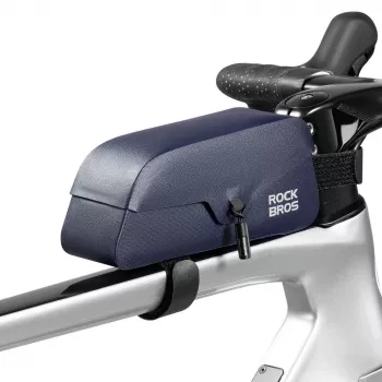 Geantă de cadru pentru bicicletă ROCKBROS 0,9 L impermeabilă cu închidere magnetică albastru