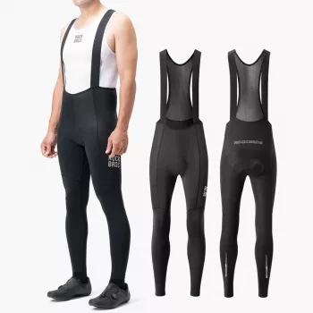 Pantaloni ciclism cu bretele ROCKBROS 200021, lungi, cu perniță, mărimea XL, negru