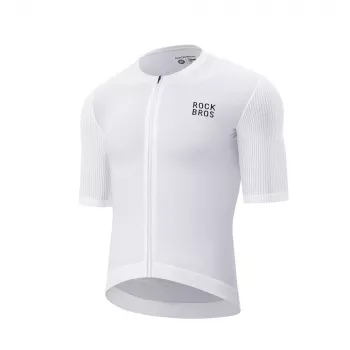 Tricou ciclism ROCKBROS 15200025, mânecă scurtă, mărimea XXL, alb