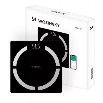 Cântar inteligent de compoziție corporală Wozinsky WIWL-30 Bluetooth - Negru