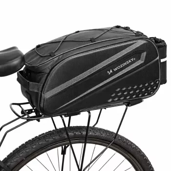 Wozinsky Bicycle Rack Bag with Long Strap - Black