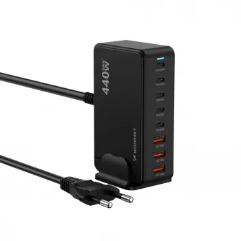 Stație de încărcare Wozinsky 240W GaN QC3 - Negru