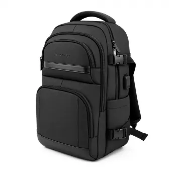 Wozinsky WPW-20L Travel Backpack with Laptop Compartment up to 15 inch, 40x20x25 cm, Carry-on, 20L - Black