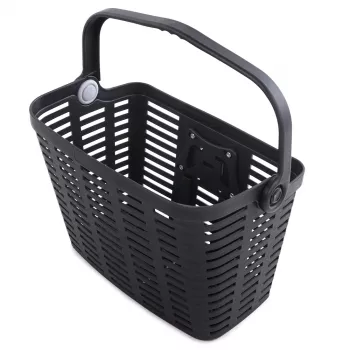 Coș de bicicletă Wozinsky WKR-PK, plastic, negru, montare pe ghidon, 15L