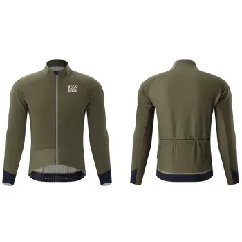 Geacă de ciclism de iarnă ROCKBROS YDWT014 cu două straturi din fleece, XL, verde