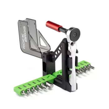 Set de reparații pentru bicicletă ROCKBROS cu mini clichet și 14 biți - verde translucid