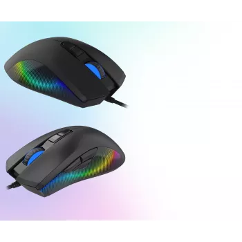Mouse gaming cu fir AQIRYS Phoenix RGB, 12000 DPI, negru