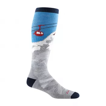 Șosete din lână merinos Darn Tough Heady Yeti OTC Midweight with Cushion - gri, mărimea L