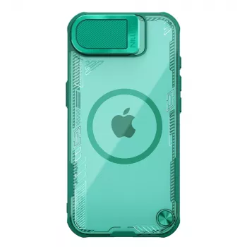 Husă magnetică Nillkin Iceblade Prop cu capac pentru cameră și suport pentru iPhone 16e / 17e - verde