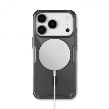 Husă magnetică Nillkin Nature TPU Pro pentru iPhone 17 Pro - neagră semitransparent