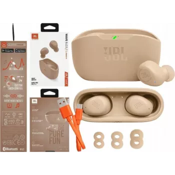 Căști in-ear true wireless JBL Wave Buds Bej