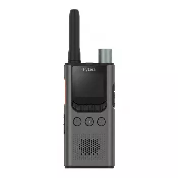 Stație radio portabilă DMR UHF Hytera S1 Pro HYT-S35 U1 1 W/3 W 400-470 MHz cu acumulator Li-Poly detașabil 2200 mAh, antenă AN0435H19, audio 3,5 mm, display OLED 1,3 inch, gri