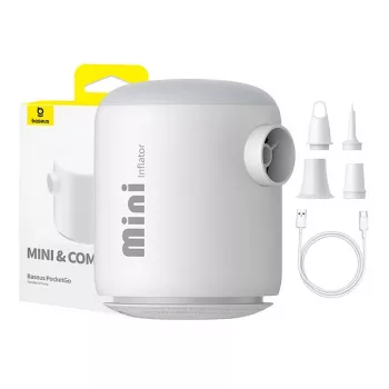 Compresor de aer portabil Baseus PocketGo - alb