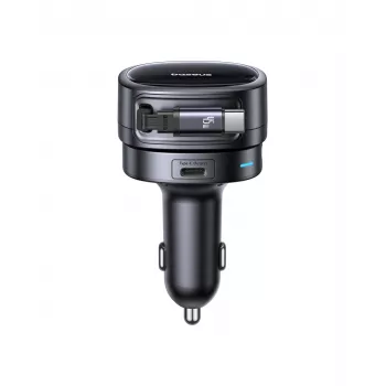 Încărcător auto Baseus PrimeTrip VR1 60W cu cablu USB-C retractabil, negru