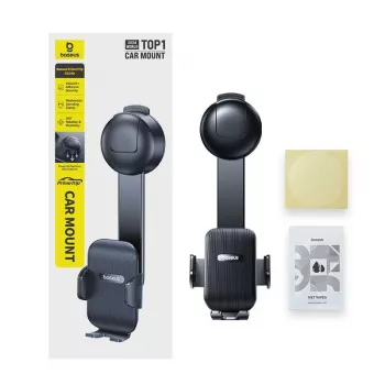 Baseus PrimeTrip C03 suport telefon auto cu ventuză pentru bord - negru
