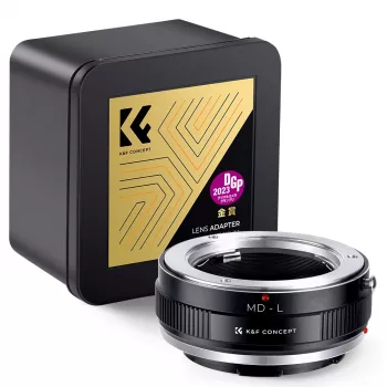 Adaptor K&F obiectiv Minolta MD/MC la cameră Leica L-Mount - negru