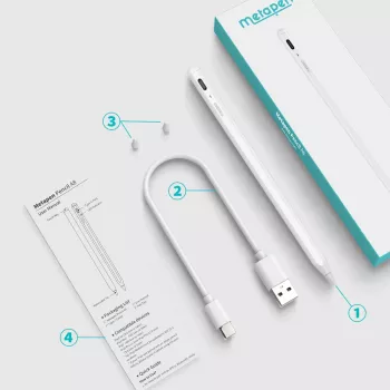 Peniță Metapen Pencil A8 pentru iPad, albă