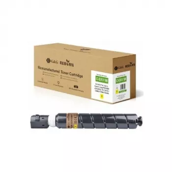Cartuș de toner compatibil G&G Reborn pentru Canon C-EXV58 (3766C002) galben