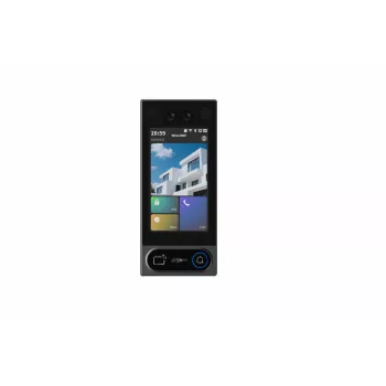 Interfon video DAHUA VTO6631QB-WP cu cameră 2MP, ecran tactil de 4,3 inch, deblocare facială/amprentă/card/parolă/de la distanță, IP65, IK08, montaj îngropat, negru