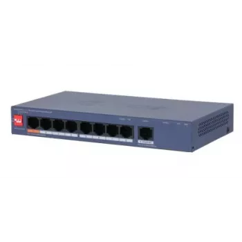 Switch managed L2 DAHUA CS4009-8ET1GT-60 cu 8 porturi PoE și 1 uplink Gigabit, buget PoE 60W
